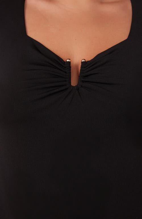 Shop Estelle Xander Sweetheart Neck Top In Black