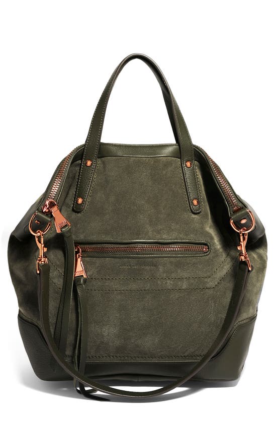 Aimee Kestenberg Bandit Convertible Tote In Forest Suede