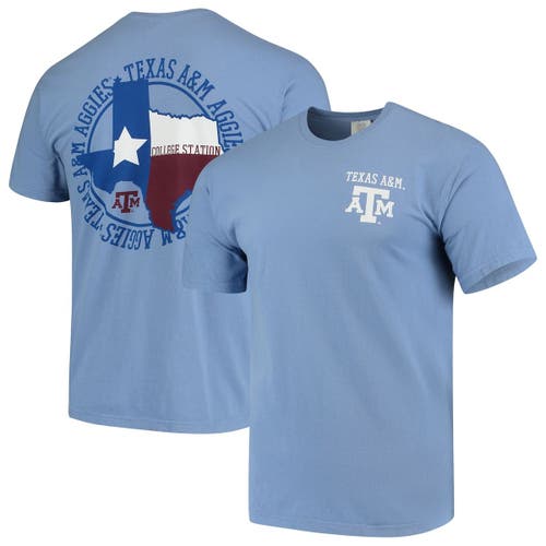 IMAGE ONE Men's Blue Texas A & M Aggies Flag Local Comfort Color T-Shirt