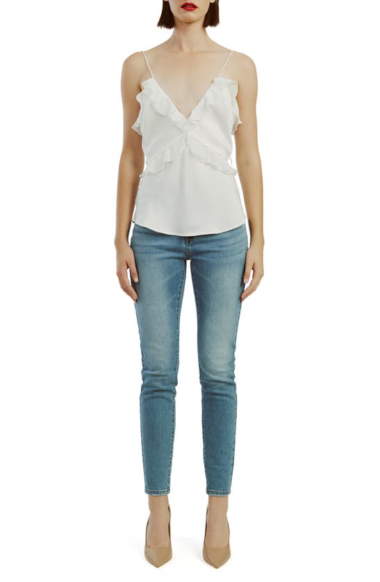 Bardot Marsella Ruffle Camisole In Orchid White