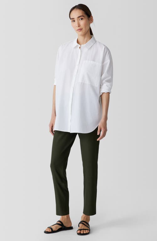 Shop Eileen Fisher High Waist Slim Crop Pants In Seaweed