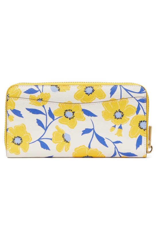 Shop Kate Spade Morgan Sunshine Floral Wallet In Cream Multi