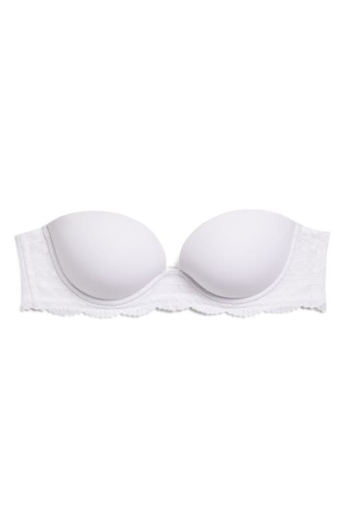 Etam Idole Underwire Bandeau Push-up Bra In White