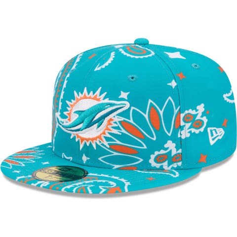 Men's New Era Aqua Miami Dolphins A-Frame 9FIFTY Snapback Trucker Hat