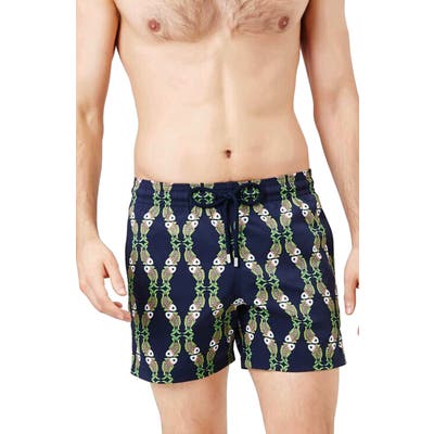 Vilebrequin Sweet Fishes Superflex Swim Trunks, Blue
