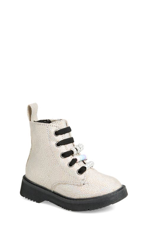 Shop Tucker + Tate Kids' Paislee Charm Lug Boot In Silver Iridescent