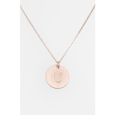 Nashelle 14K-Gold Fill Initial Disc Necklace