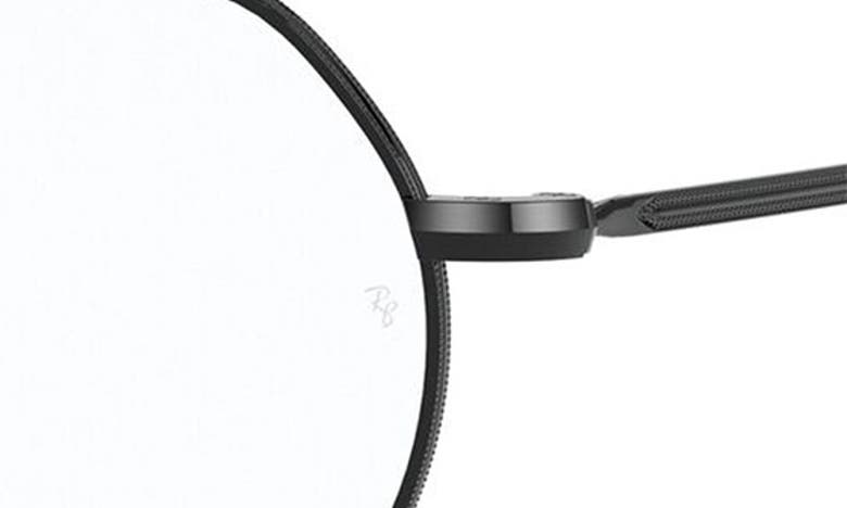 Shop Ray Ban Ray-ban 53mm Metal Optical Glasses In Shiny Black