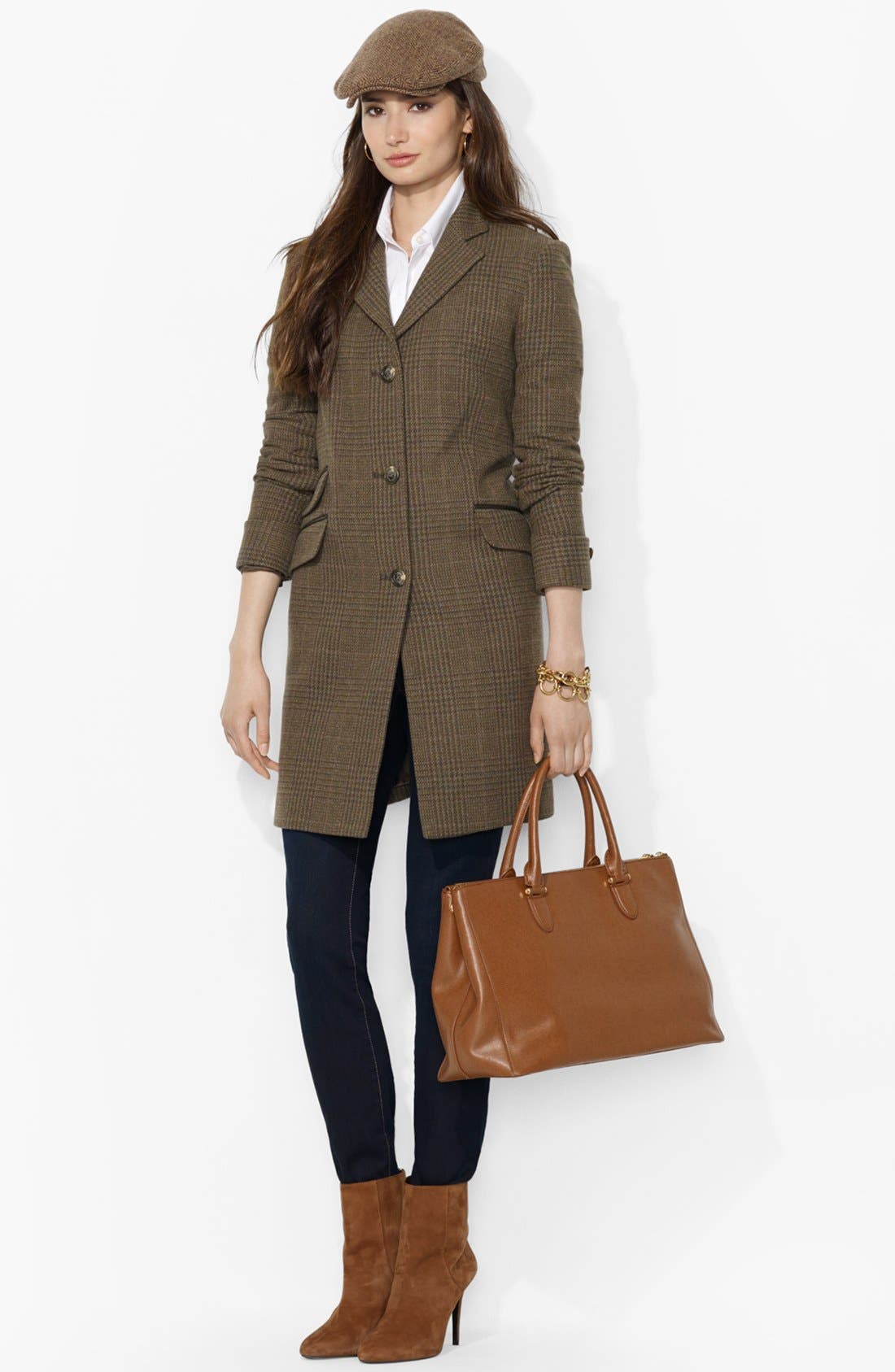 Lauren Ralph Lauren Plaid Wool Blend Coat Only) Nordstrom