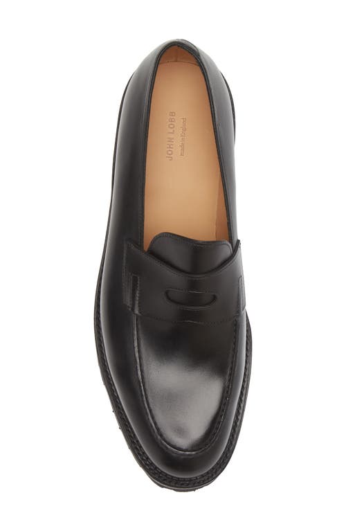 John Lobb Lopez Penny Loafer In 1r- Black