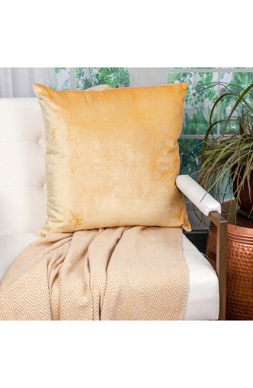 Parkland Collection Danbury Solid Throw Pillow In Yellow