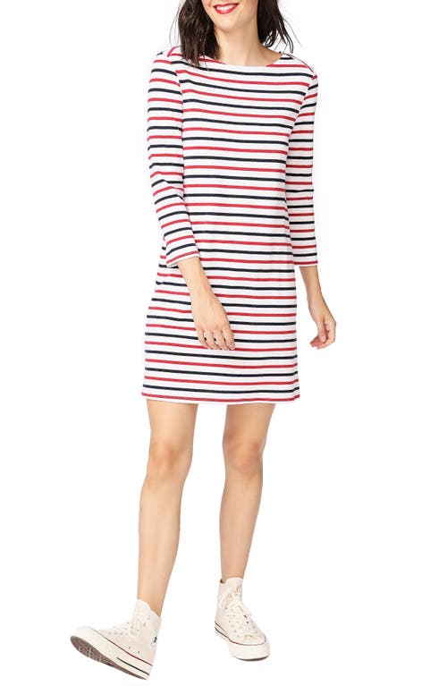 Court & Rowe Dive Stripe Knit Dress in Maritime Rouge