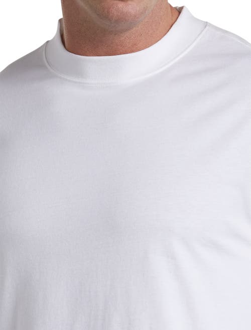 Harbor Bay By Dxl Moisture-wicking Long-sleeve Shirt In White