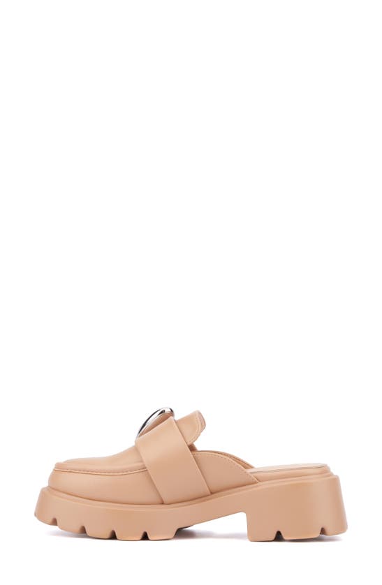 Olivia Miller Heartless Lugged Platform Mule In Beige