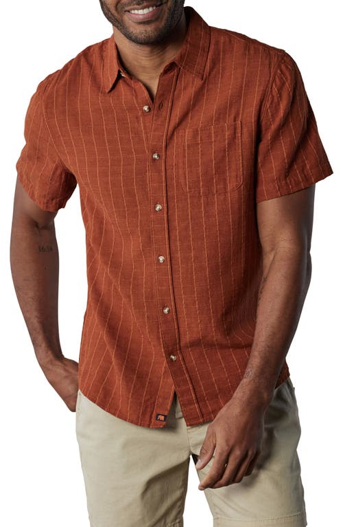 Freshwater Short Sleeve Button-Up Shirt in Oasis Dark Ginger