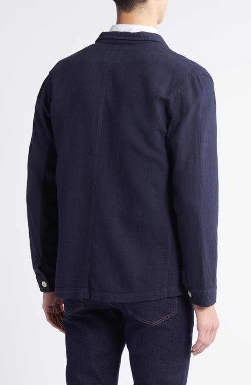 Shop Rails Ambrose Cotton & Linen Shirt Jacket In Deep Meridian