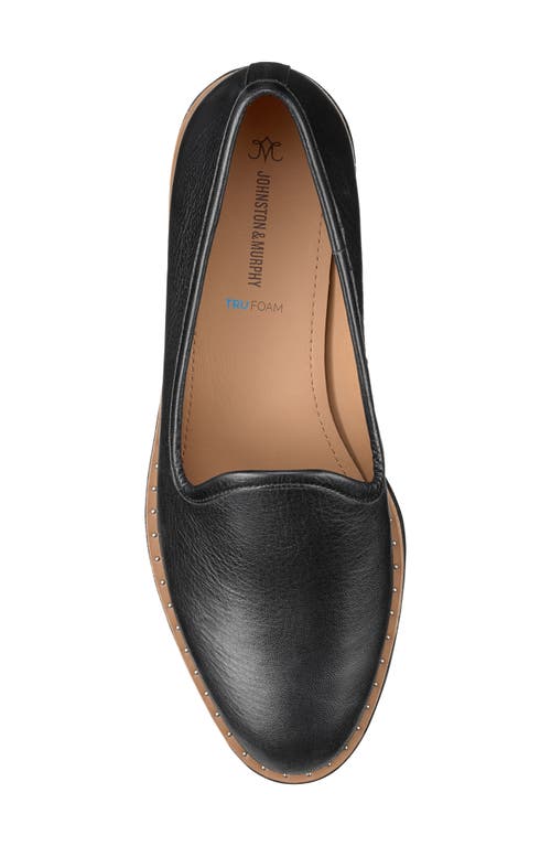 Shop Johnston & Murphy Mitzi Venetian Loafer In Black Calfskin