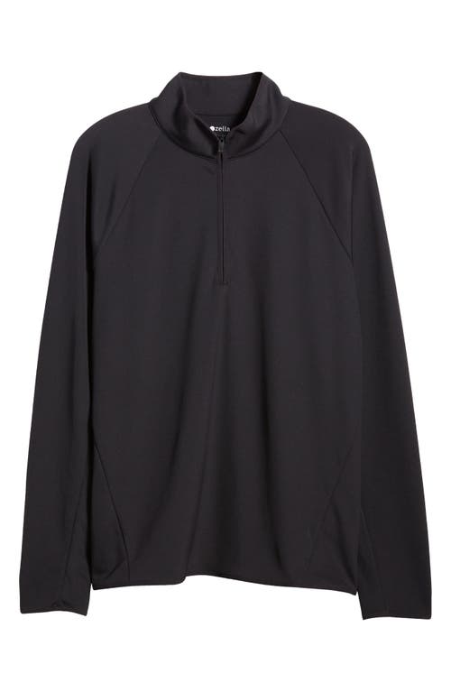 Shop Zella Swing Quarter Zip Golf Pullover In Black