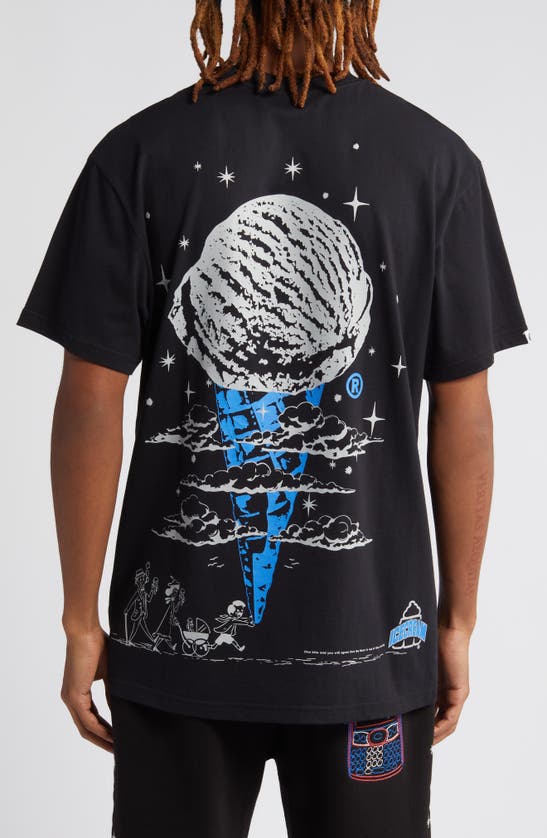 Shop Icecream Out Of This World Cotton Graphic T-shirt In Shale