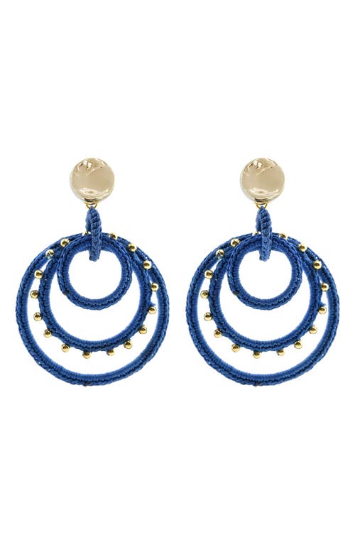 Panacea Orbital Drop Earrings in Blue 