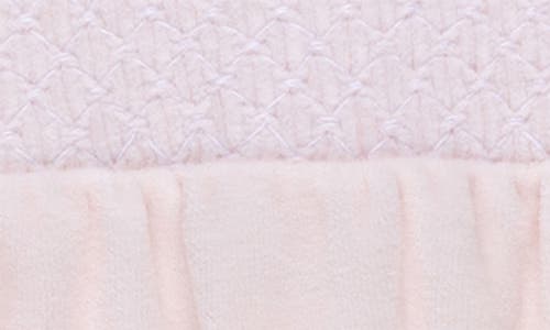 Feltman Brothers Smocked Yoke Cotton Velour Footie & Hat Set In Pink