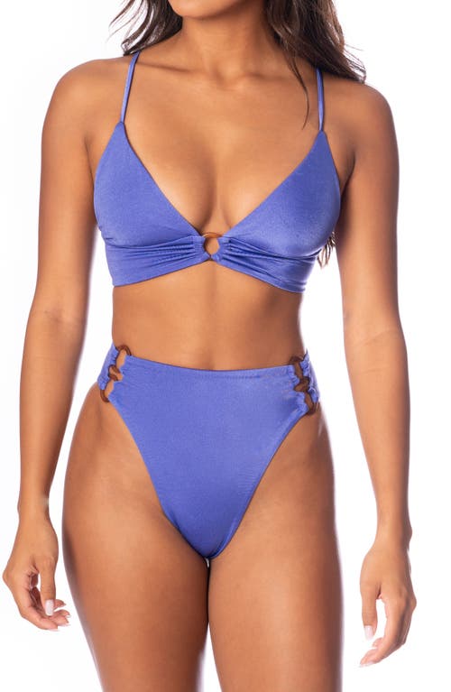 Shop Maaji Perrywinkle Sussana Reversible Bikini Bottoms In Blue