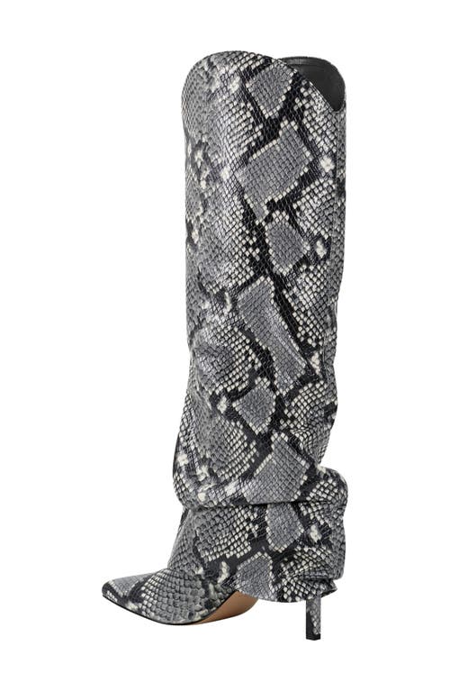 Shop Marc Fisher Ltd Nairene Snakeskin Embossed Knee High Boot In Light Natural 110