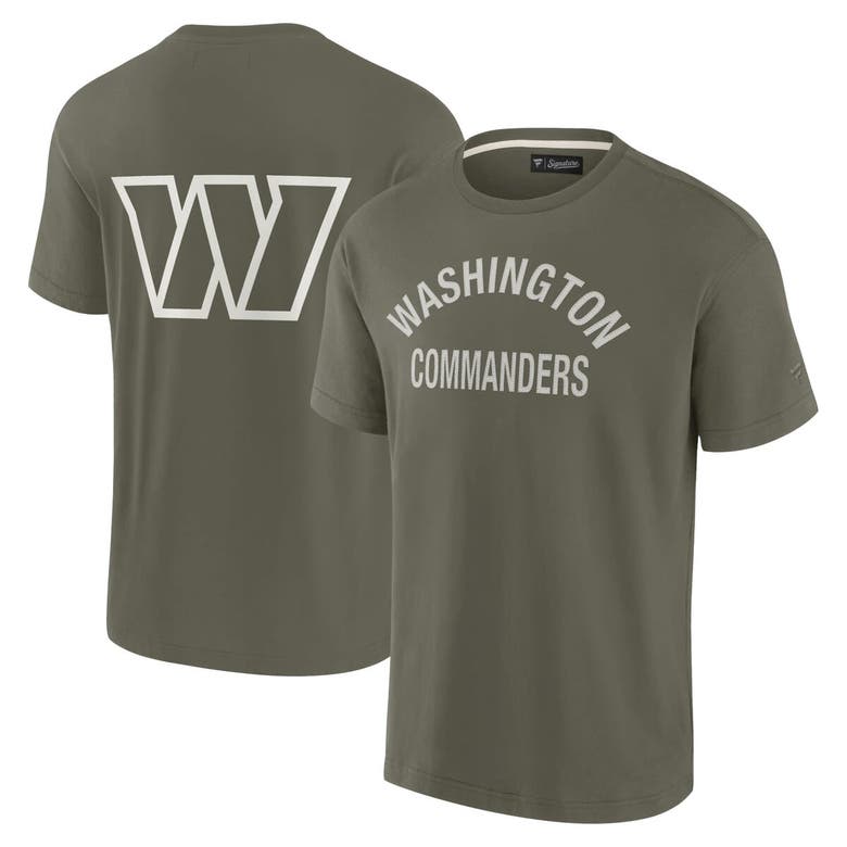 Shop Fanatics Signature Unisex  Olive Washington Commanders Elements Super Soft Short Sleeve T-shirt