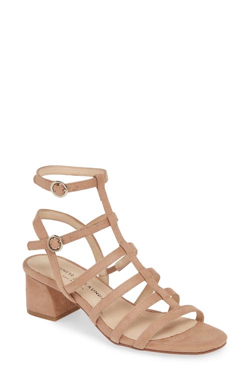 Chinese Laundry Monroe Strappy Cage Sandal in Dark Nude