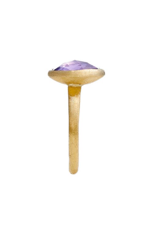 Marco Bicego Stackable Semiprecious Stone Ring In Yellow Gold/amethyst