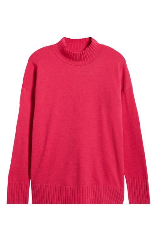 Shop Caslonr Caslon(r) Mock Neck Tunic Sweater In Pink Electric