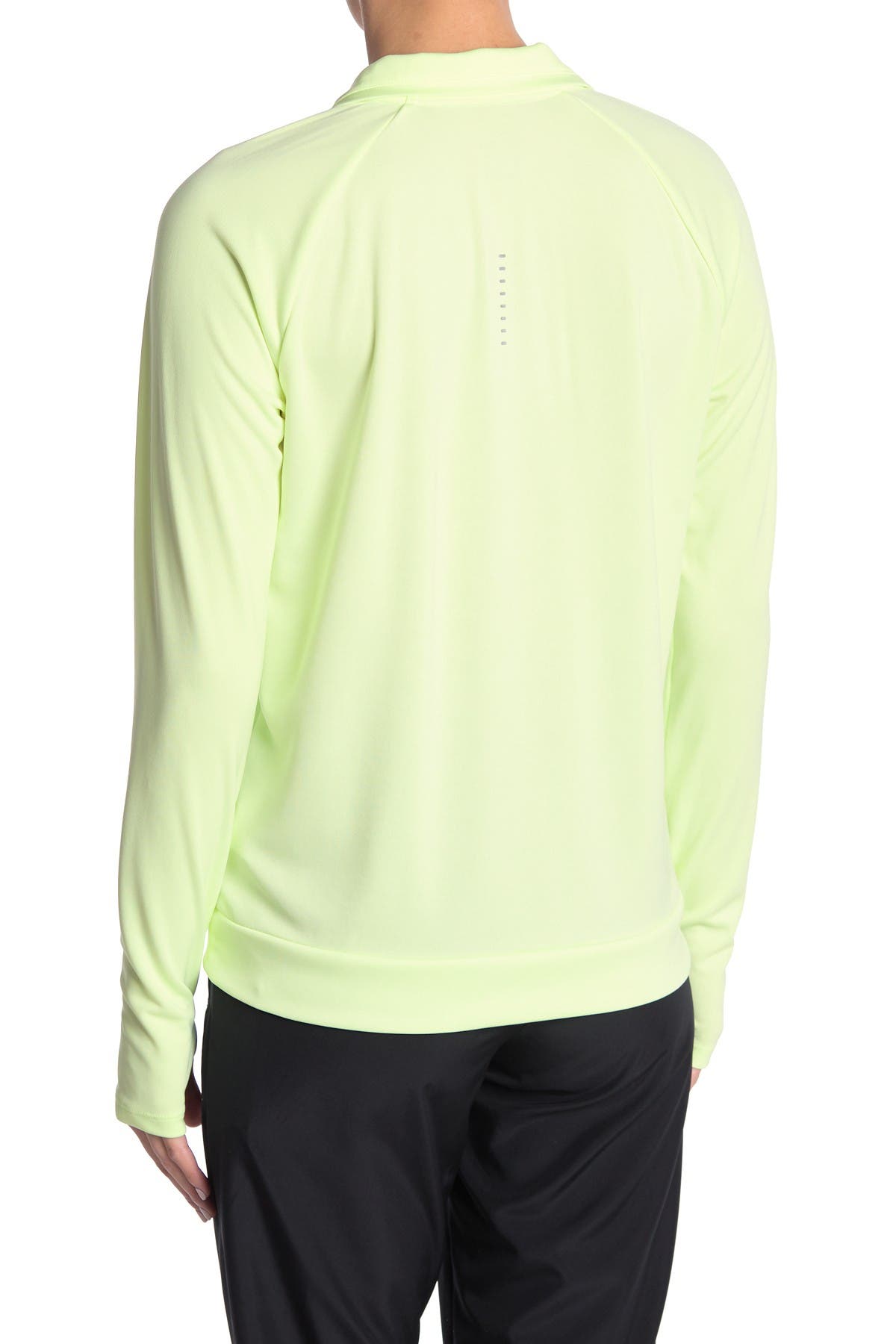 Nike Swoosh Half Zip Jacket In Brlyvt/white
