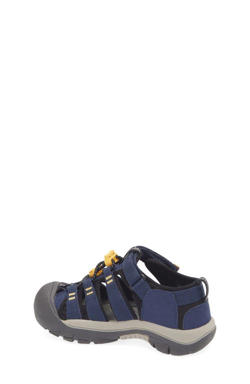 Keen Kids' Newport H2 Sandal In Naval Academy/ Yellow