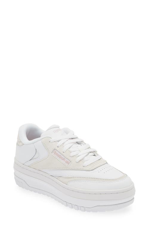 Shop Reebok Club C Extra Platform Sneaker In White/ashlil/pure Grey