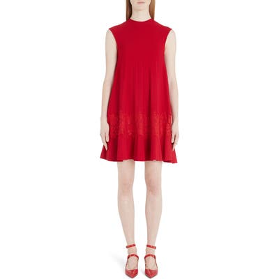 Valentino Lace Inlay Sweater Minidress