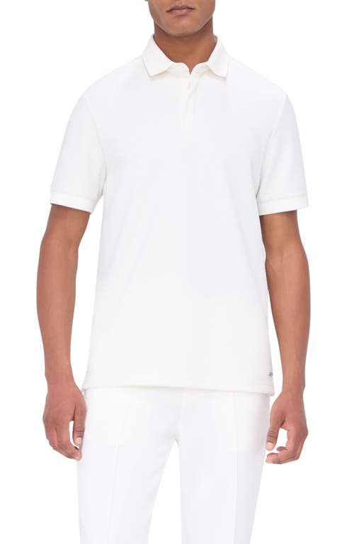 Shop Bugatchi Textured Polo In Chalk