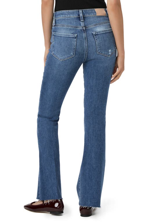 Shop Paige Laurel Canyon High Waist Flare Jeans In Olivin Distressed