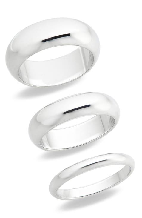 3-Pack Assorted Graduated Band Rings