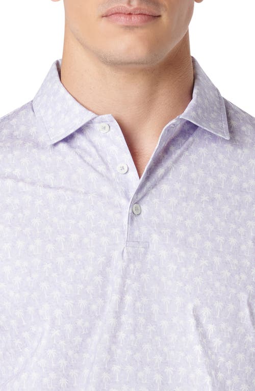 Shop Bugatchi Victor Ooohcotton® Palm Print Polo In Lavender