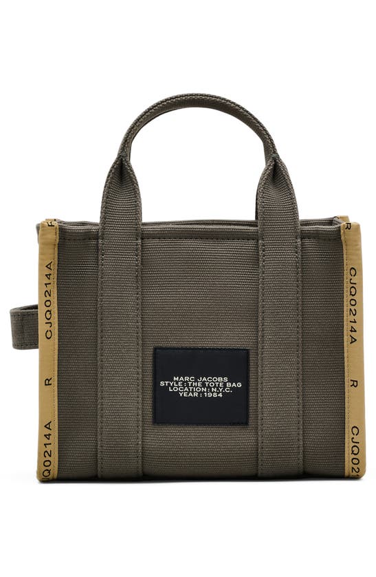 Shop Marc Jacobs The Jacquard Small Tote Bag In Bronze Green