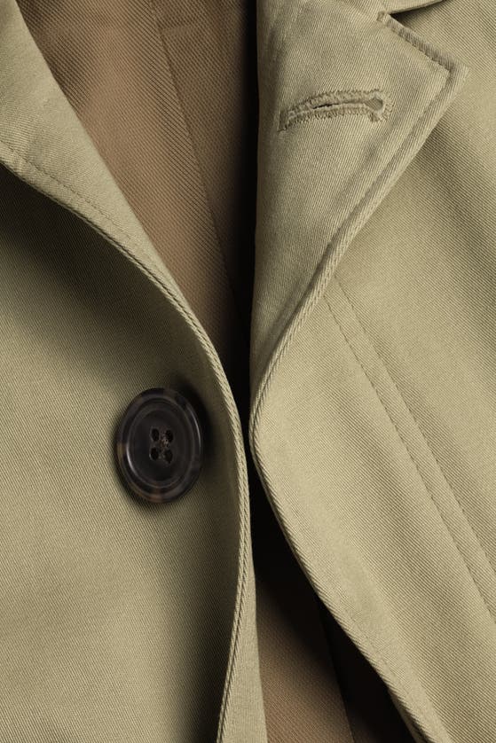 Shop Charles Tyrwhitt Classic Showerproof Cotton Raincoat In Limestone