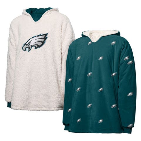 Women's Majestic Threads Midnight Green Philadelphia Eagles Super Bowl LVII  Retro Repeat Pullover Hoodie