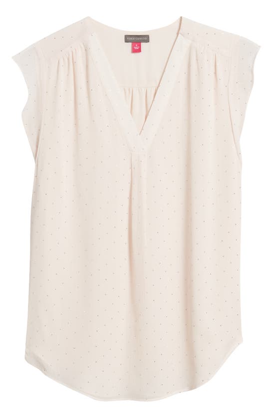 Shop Vince Camuto Beaded Cap Sleeve Top In Heavenly Pink