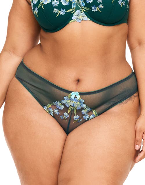Shop Adore Me Daphne Bikini Panties In Floral Green