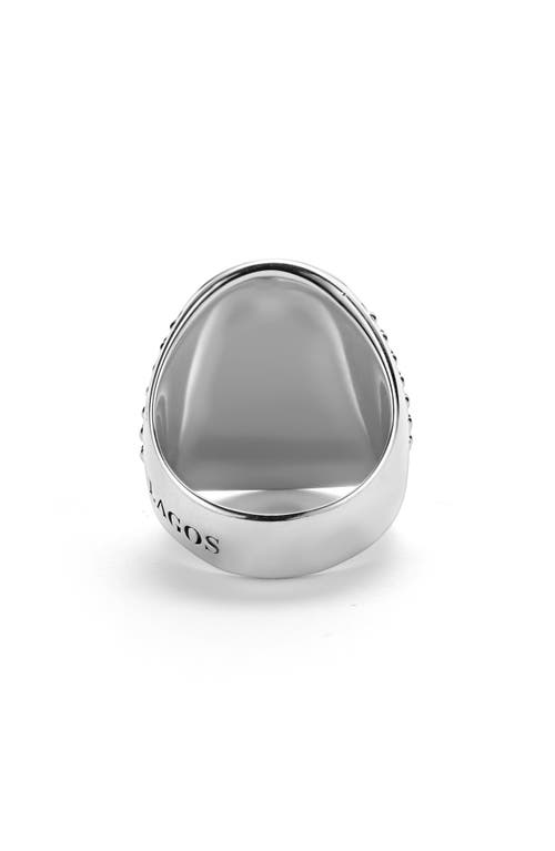 Shop Lagos Anthem Skull Wax Seal Signet Ring In Silver