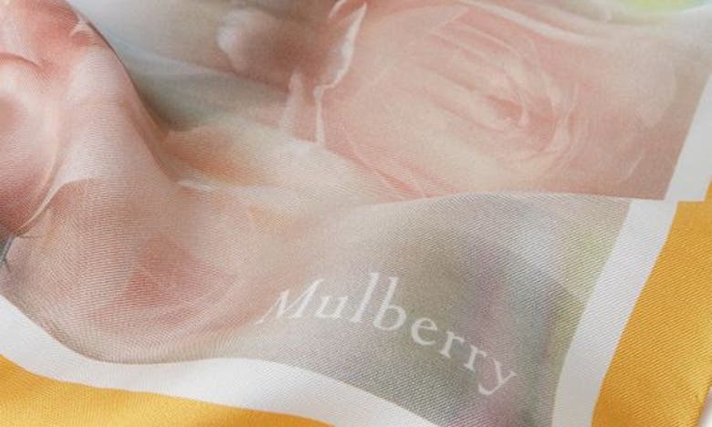 Shop Mulberry Print Silk Scarf In Solar Blush