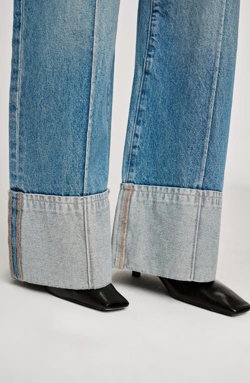 Shop Dl1961 Hepburn Wide Leg High Rise Jeans In Springdale Cuffed