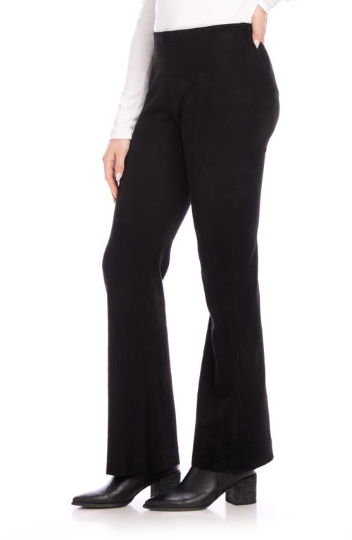 Karen Kane Faux Suede Bootcut Pants In Black