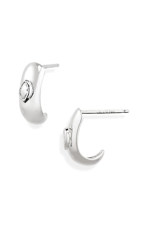 Dana Rebecca Designs Alexa Jordyn Diamond Hoop Earrings In Grey
