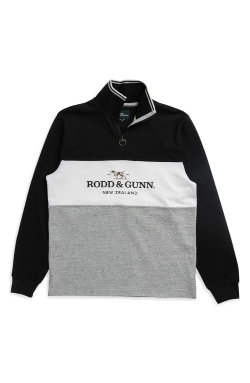 Rodd & Gunn Hillop Half Zip Rugby Pullover In Vapour